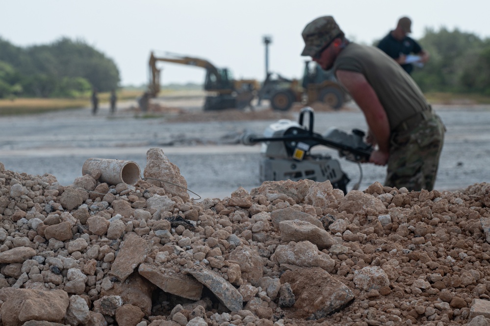 36th Civil Engineer Squadron demonstrates expedient and expeditionary airfield damage repair concept