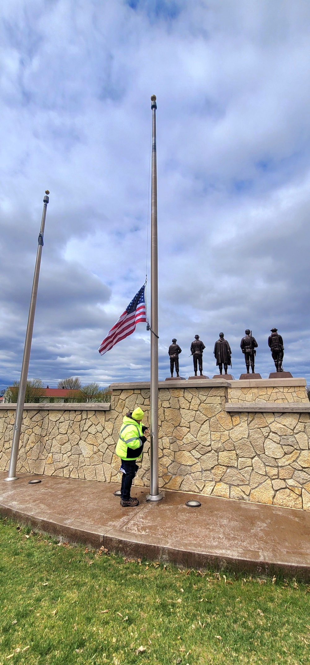 Flags raised for 2023 at Fort McCoy's Veterans Memorial Plaza