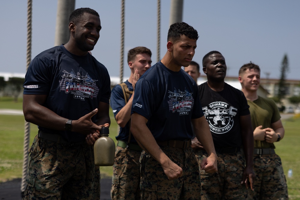 U.S. MARINES COMPETE IN A FIELD MEET