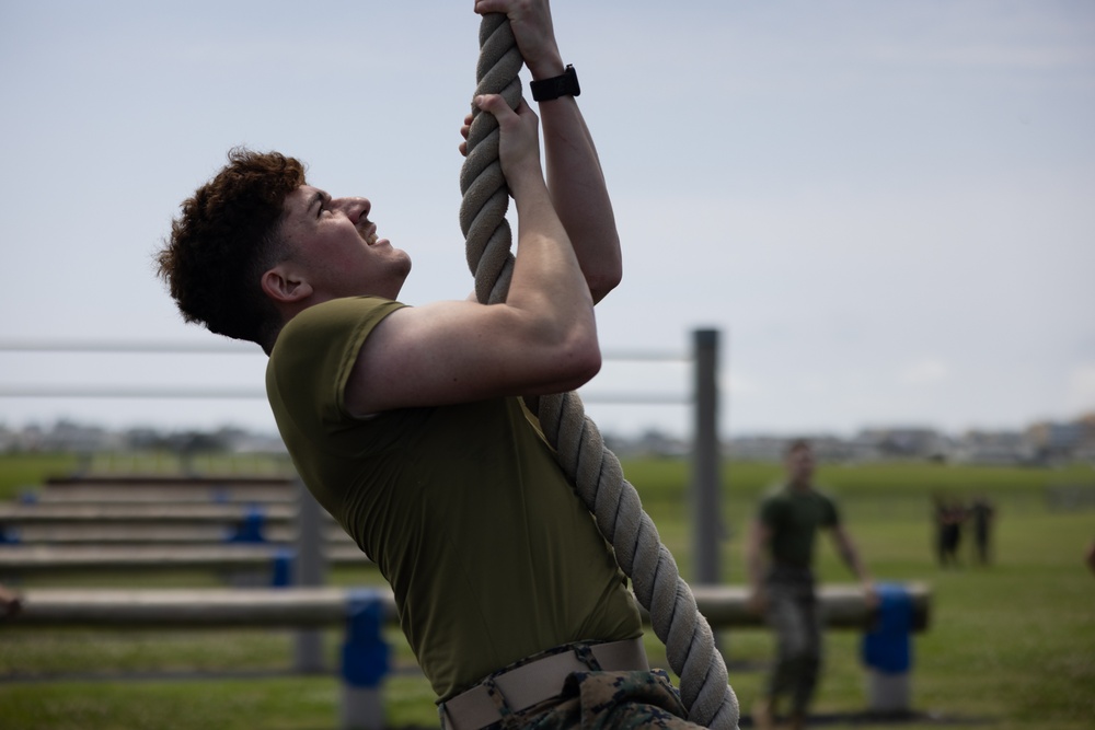 U.S. MARINES COMPETE IN A FIELD MEET