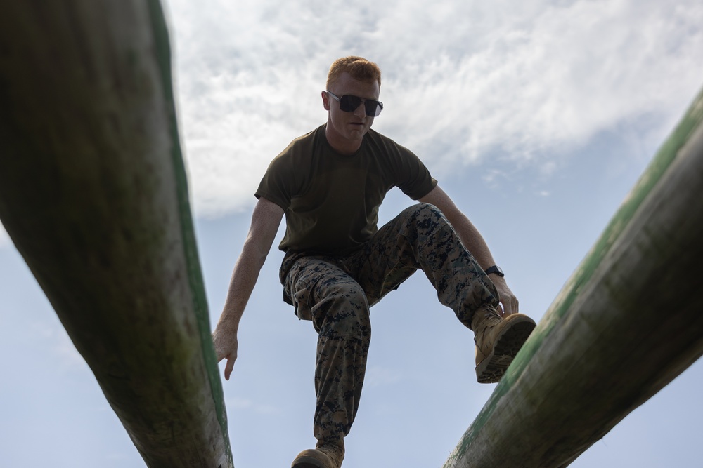 U.S. MARINES COMPETE IN A FIELD MEET