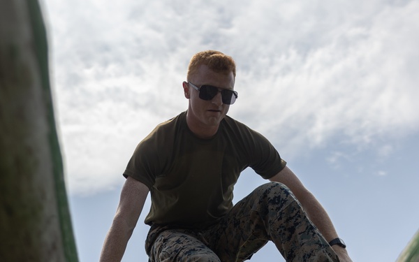 U.S. MARINES COMPETE IN A FIELD MEET