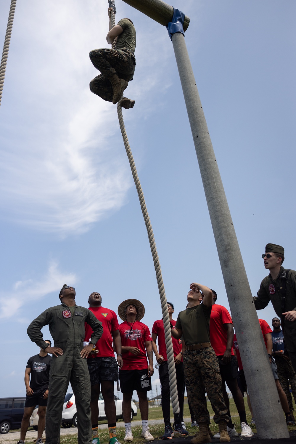 U.S. MARINES COMPETE IN A FIELD MEET