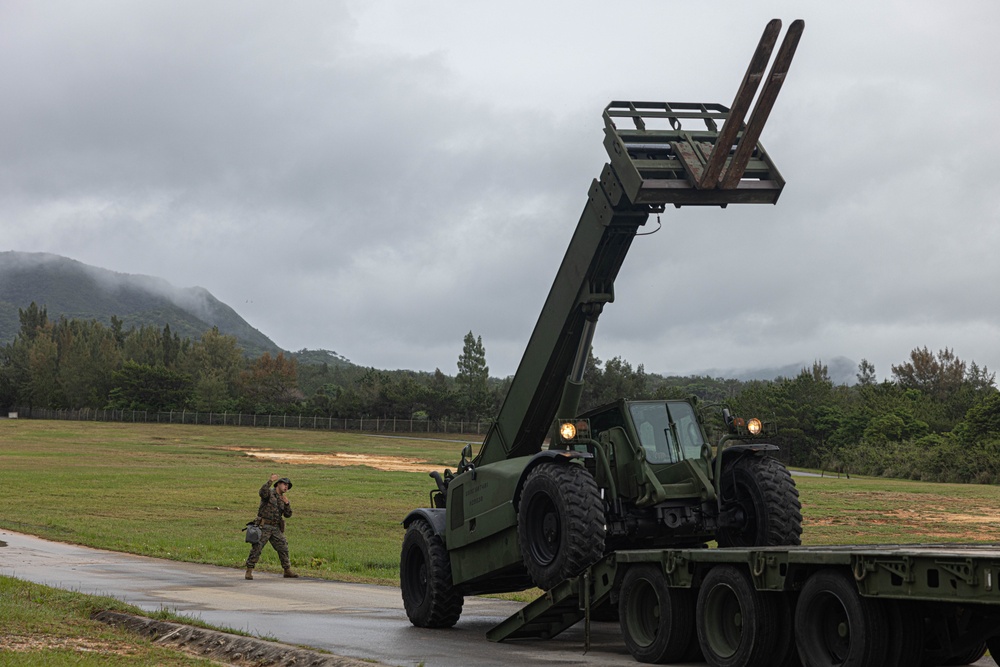 Combat Logistics Battalion 4 Marines build a base of operations during a MCCRE