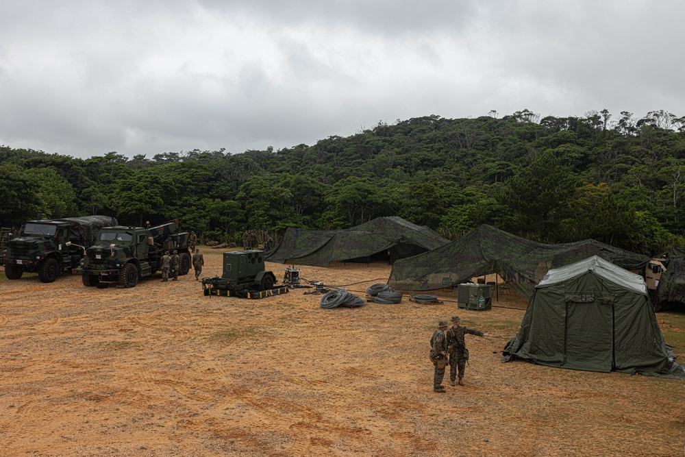 Combat Logistics Battalion 4 Marines build a base of operations during a MCCRE