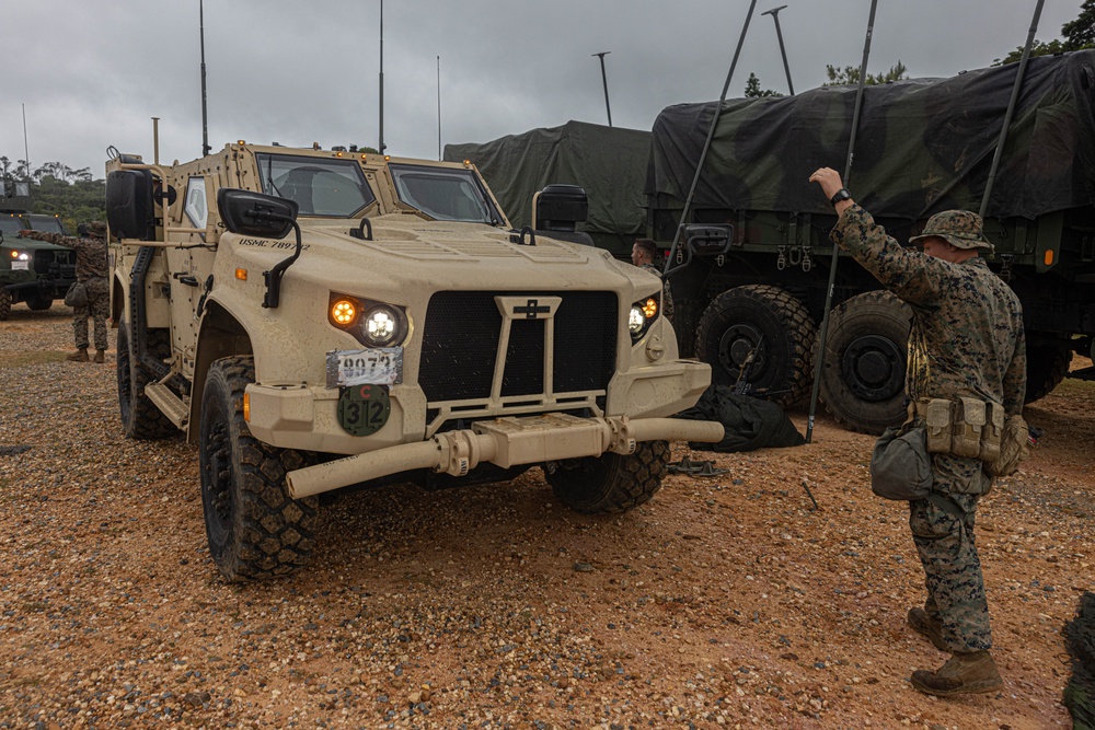 Combat Logistics Battalion 4 Marines build a base of operations during a MCCRE