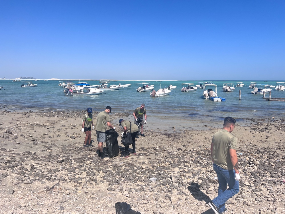 NSA Bahrain beach cleanup 2023