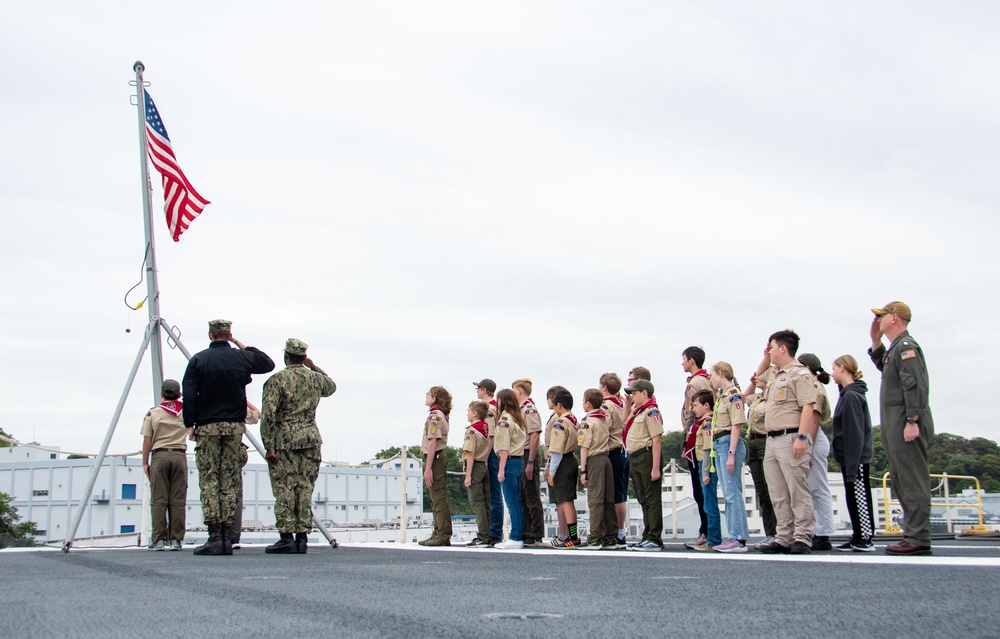 USS Ronald Reagan (CVN 76) hosts the Boy Scouts of America