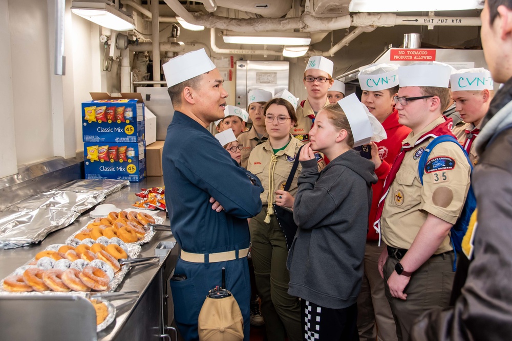 USS Ronald Reagan (CVN 76) hosts the Boy Scouts of America