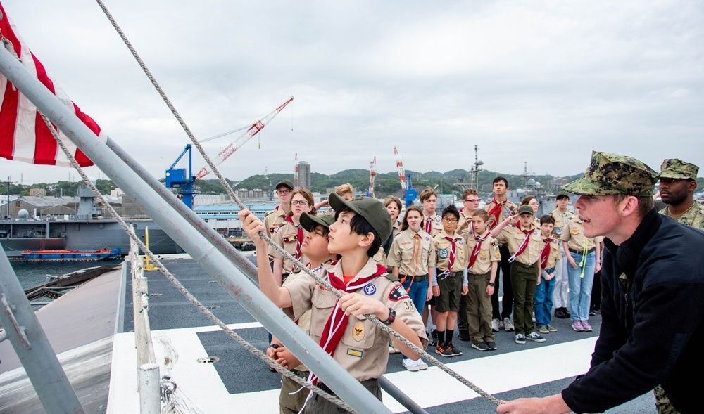 USS Ronald Reagan (CVN 76) hosts the Boy Scouts of America