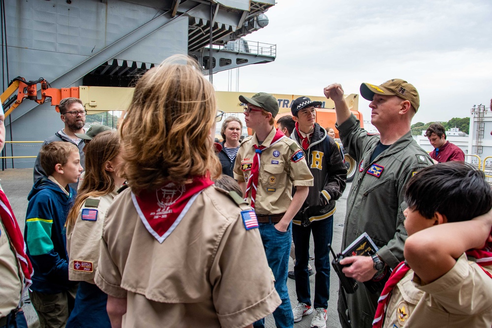 USS Ronald Reagan (CVN 76) hosts the Boy Scouts of America