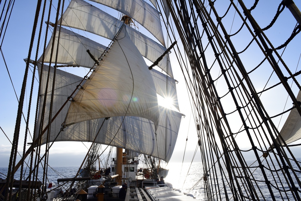 USCGC Eagle continues trans-Atlantic voyage