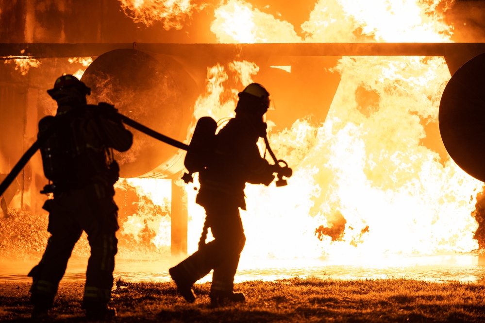 100th CES practice live fire contingency response