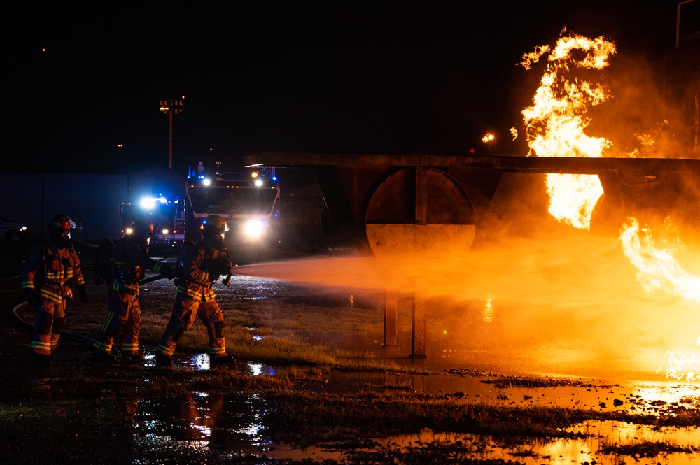100th CES practice live fire contingency response