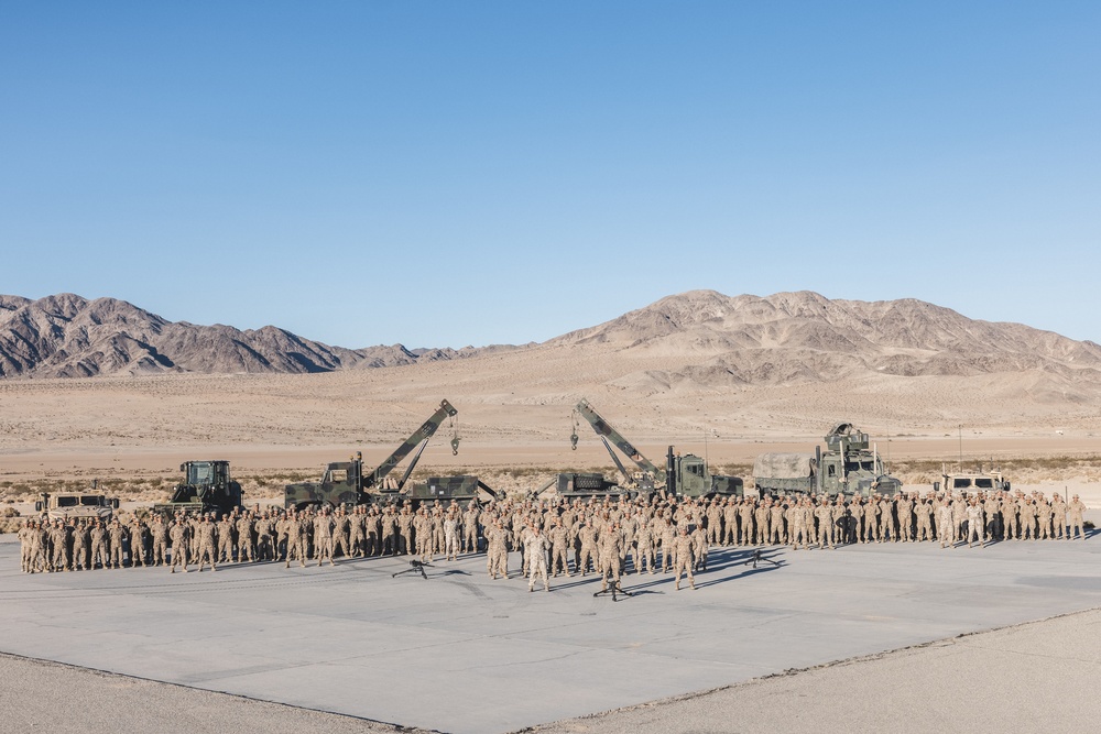 U.S. Marines with Combat Logistics Battalion 24 Pose for Group Photos