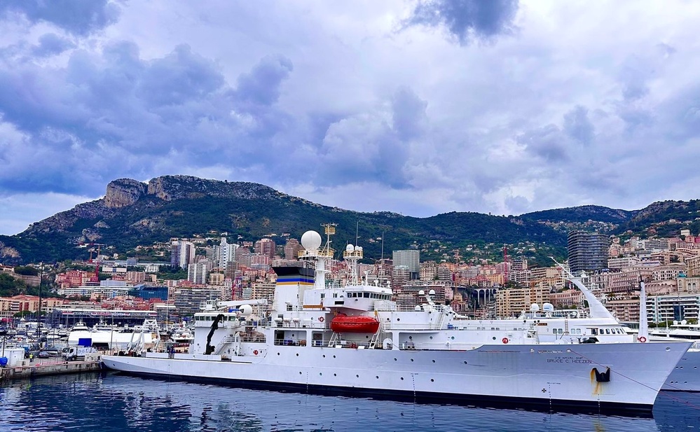 USNS Bruce C. Heezen (T-AGS 64) arrives in Monaco for IHO Assembly 2023