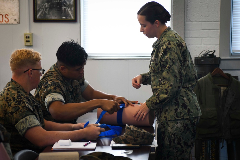 Naval Medical Center Camp Lejeune teaches 'Stop the Bleed' for Camp Lejeune Marines