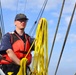 USCGC Eagle conducts man-overboard drill while underway