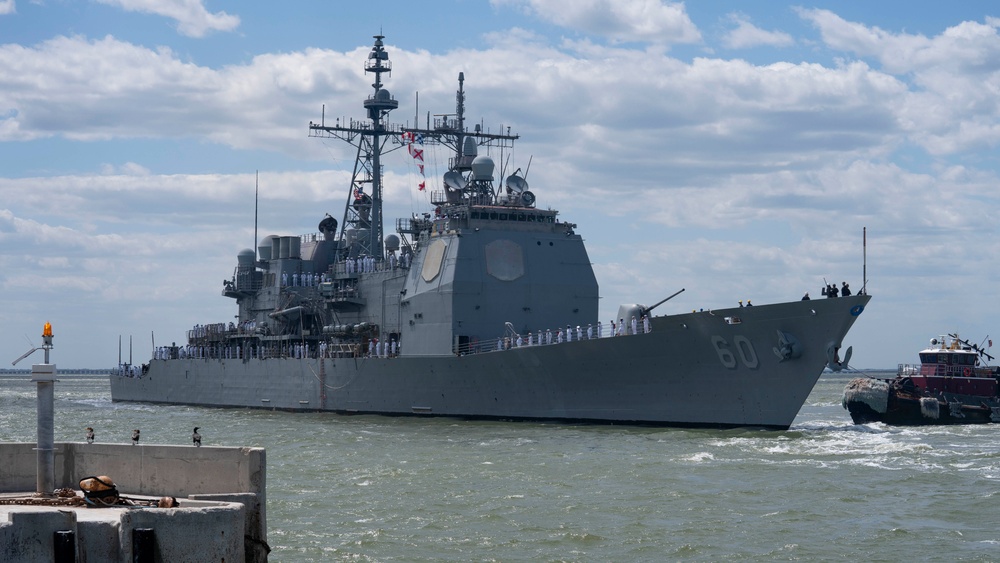 USS Normandy departs for Deployment with GRFCSG