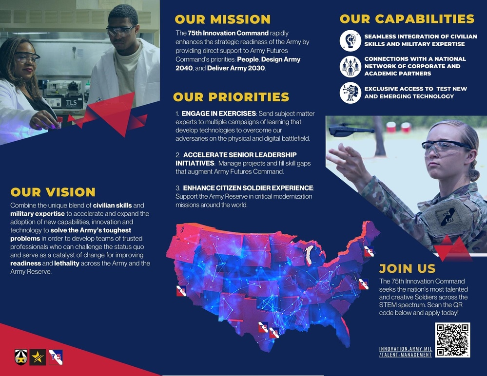 How We Solve the Army's Toughest Problems: 75th Innovation Command Trifold (Back)