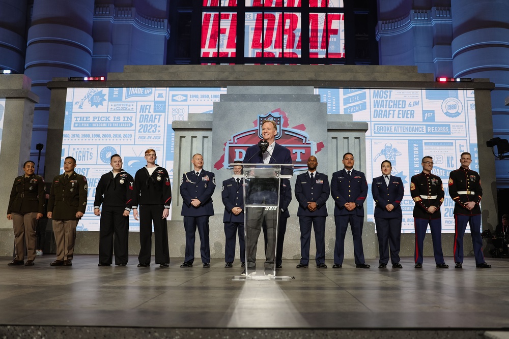 Active and Future service members attend 2023 NFL Draft