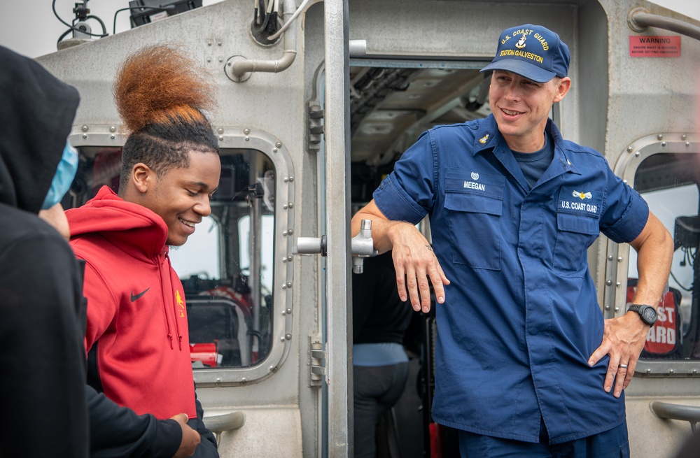 Coast Guard Base Galveston units host local high schoolers in Galveston, Texas