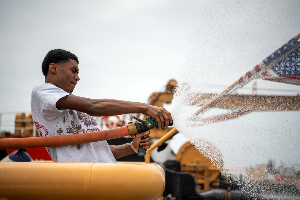 Coast Guard Base Galveston units host local high schoolers in Galveston, Texas