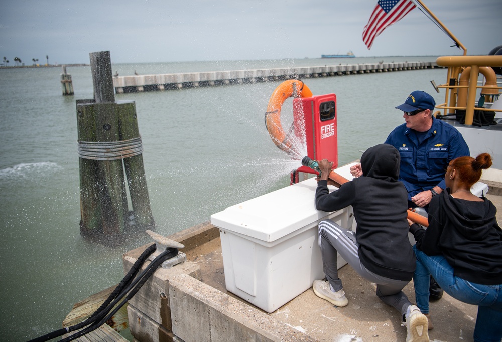 Coast Guard Base Galveston units host local high schoolers in Galveston, Texas