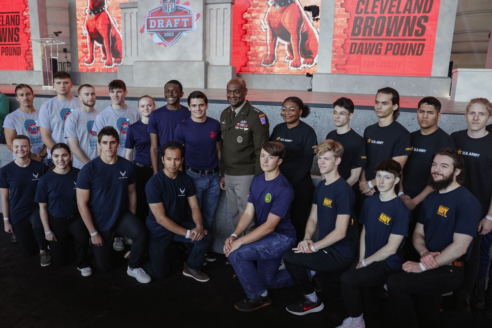 Active and Future service members attend 2023 NFL Draft