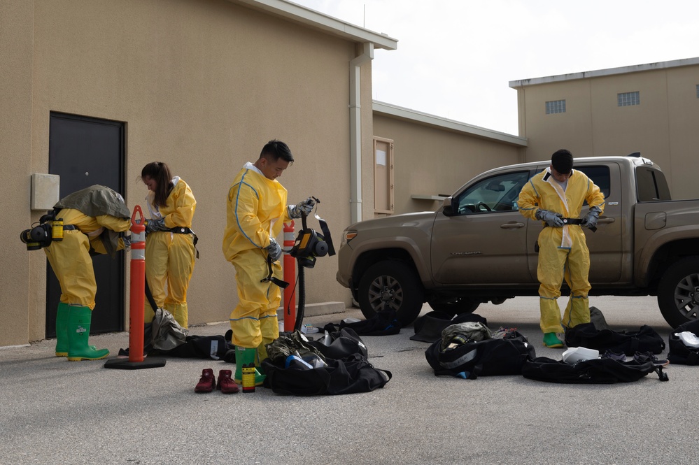 36th Medical Group conducts simulated chemical attack exercise