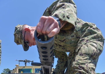 NMCB 11 Seabees learn about Crew-Served Weapons