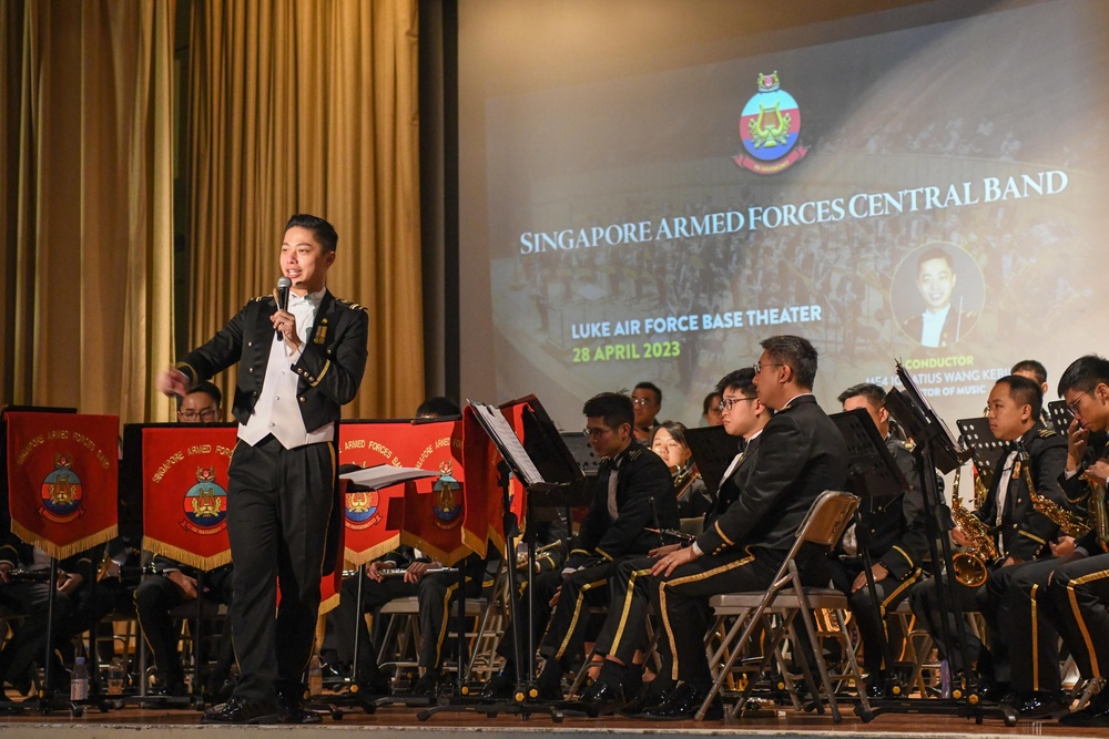 Singapore Armed Forces Central Band performs at Luke Air Force Base