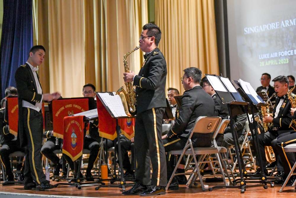 Singapore Armed Forces Central Band performs at Luke Air Force Base