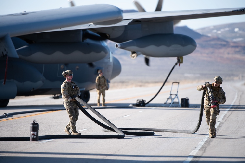 AFSOC, Total Force landed MC-130J, MQ-9, A-10s, MH-6s on Wyoming Highways