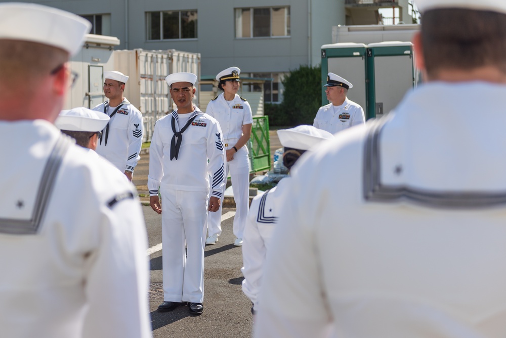 Service Dress White Uniform Inspection