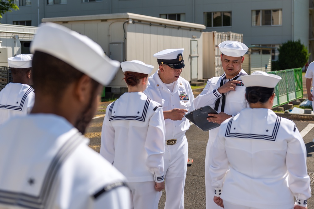 Service Dress White Uniform Inspection