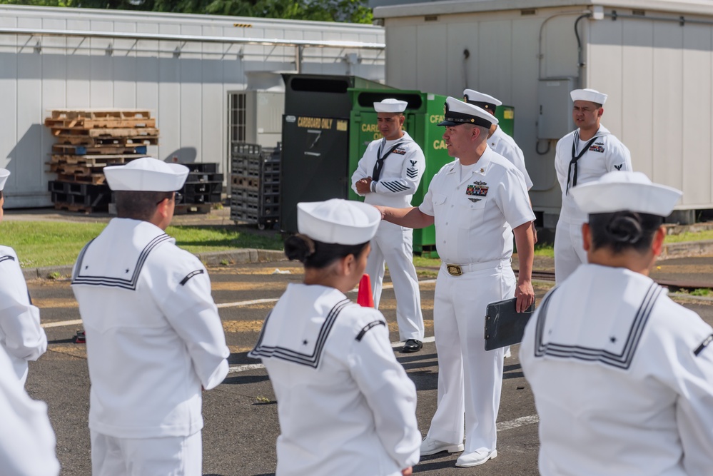 Service Dress White Uniform Inspection