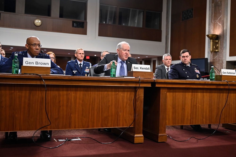 SecAF Kendall, CSAF Brown, CSO Saltzman, testify at SASC