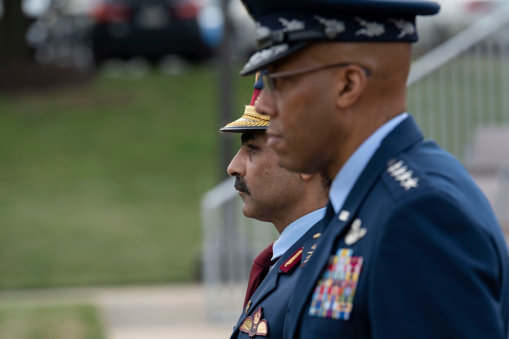 Air Force Full Honors Arrival Ceremony in honor of Qatar