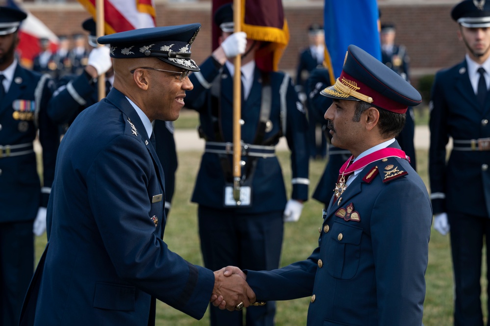 Air Force Full Honors Arrival Ceremony in honor of Qatar