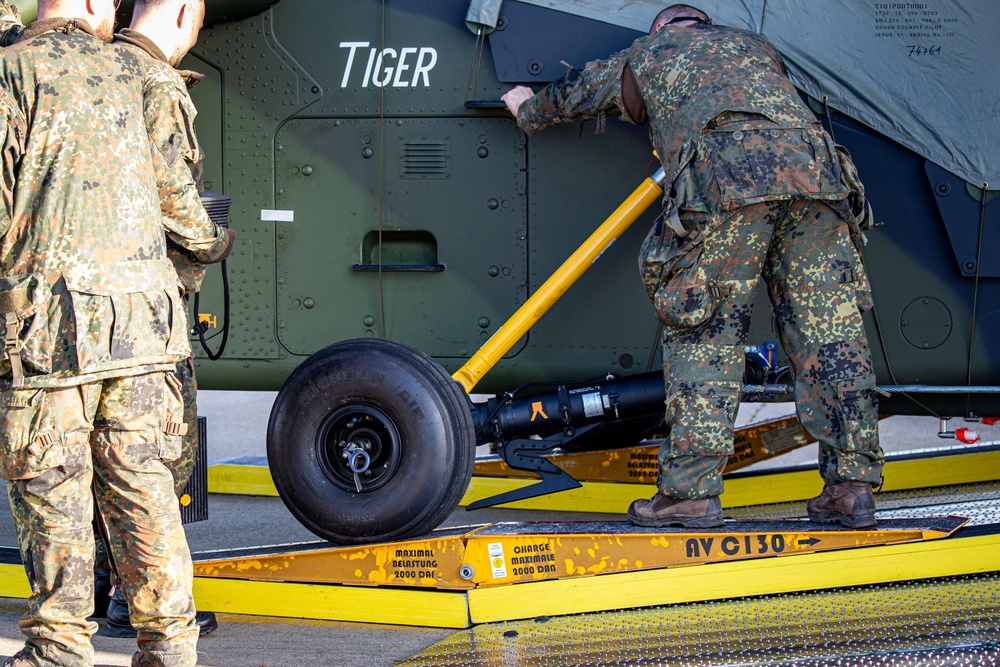 Noble Jump 23: Antonov An-124 Ruslan Delivers German Tiger Attack Helicopters, Sardinia