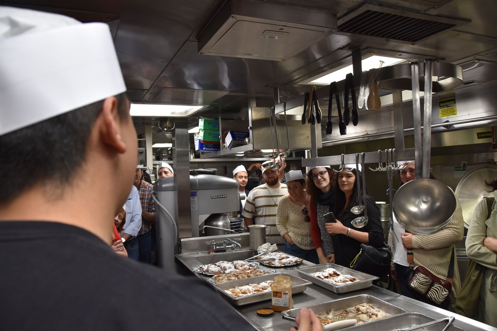 University of Cadiz Students visit NAVSTA Rota, USS Bulkeley