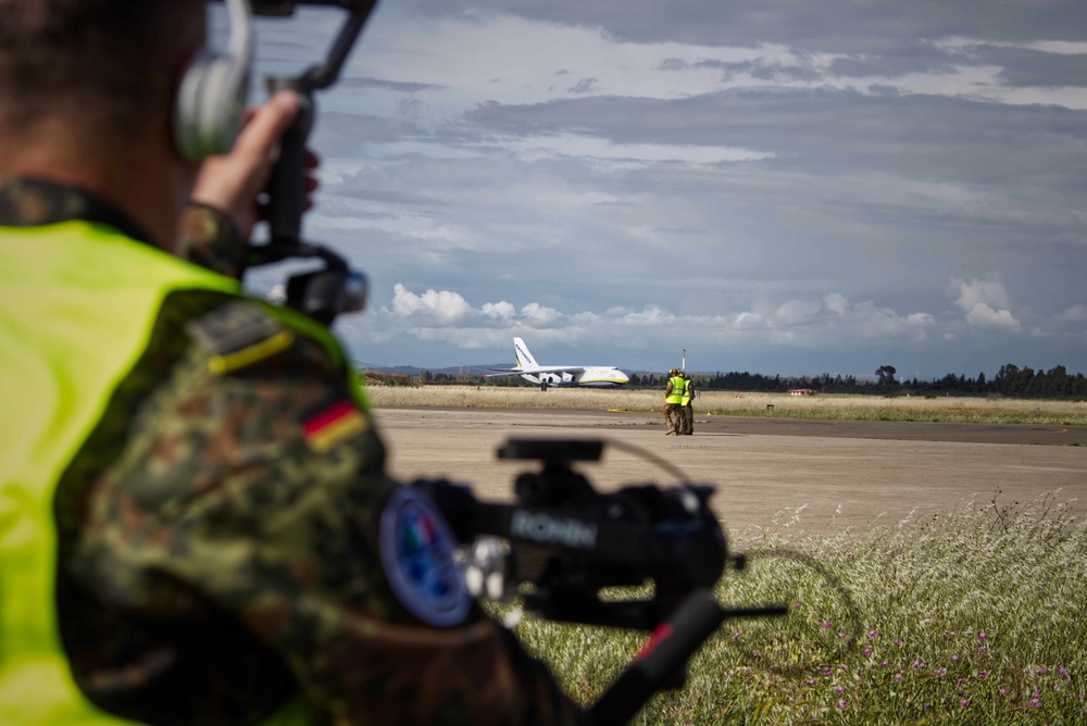 Noble Jump 23: Antonov An-124 Ruslan Delivers German Tiger Attack Helicopters, Sardinia