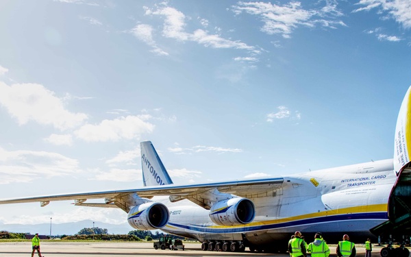 Noble Jump 23: Antonov An-124 Ruslan Delivers German Tiger Attack Helicopters, Sardinia