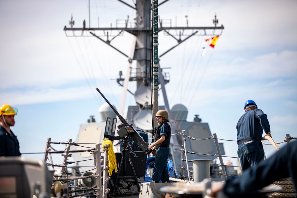 USS Porter Departs Rota, Spain