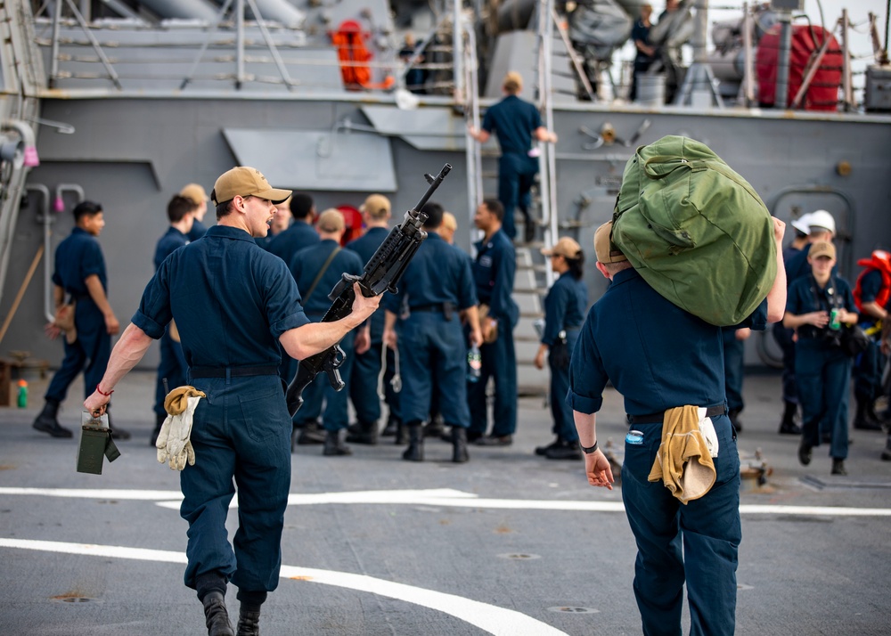 USS Porter Departs Rota, Spain