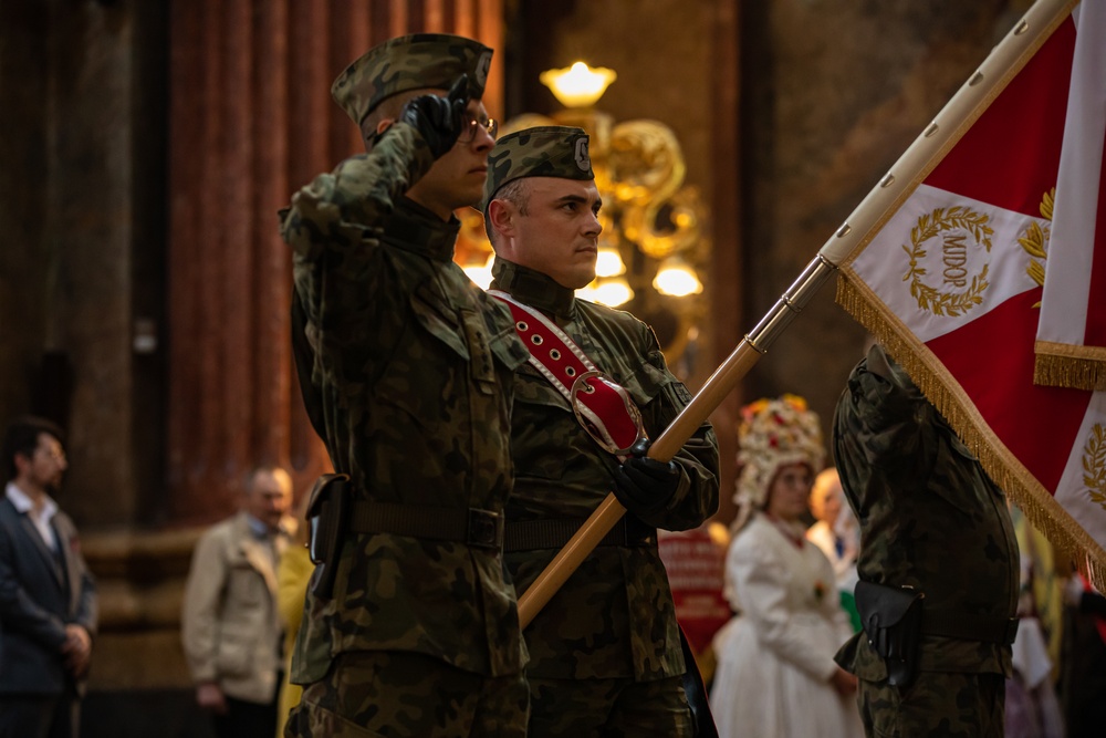 US Army Garrison Poland Leadership Celebrates Polish Constitution Day in Poznan