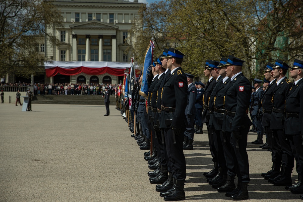 US Army Garrison Poland Leadership Celebrates Polish Constitution Day in Poznan