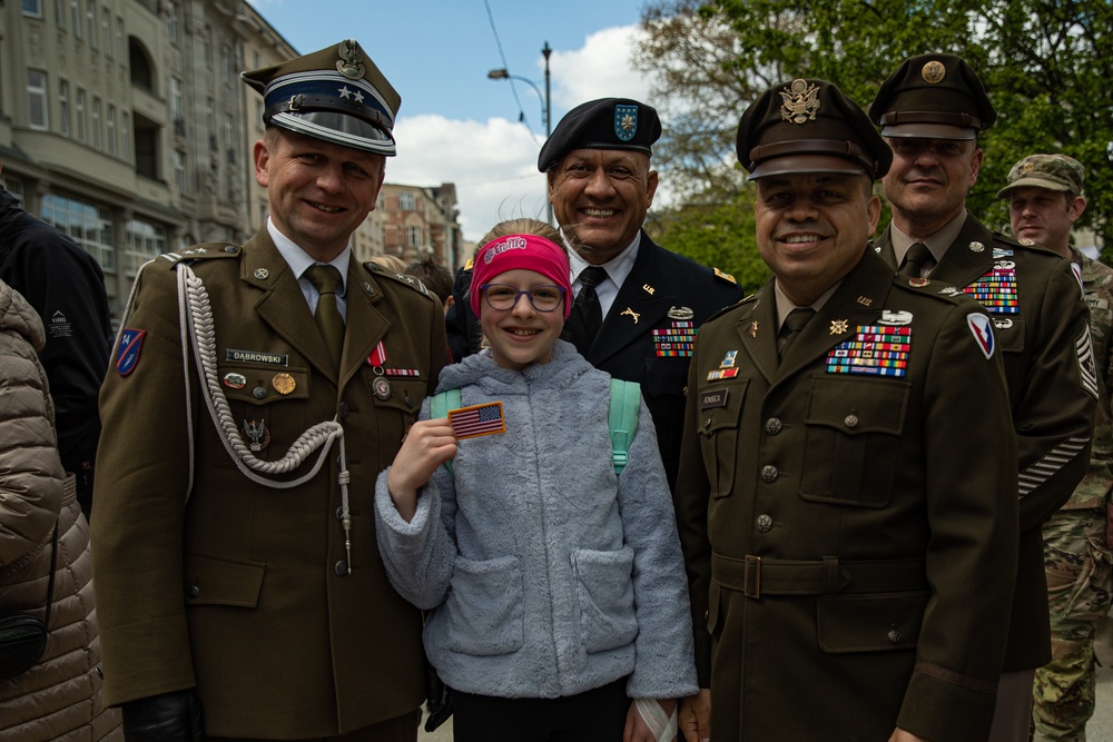 US Army Garrison Poland Leadership Celebrates Polish Constitution Day in Poznan