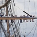 USCGC Eagle crew members spend free time aloft